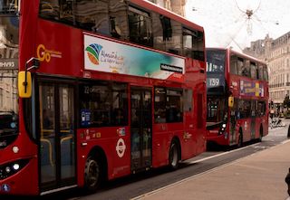 ALM London Bus with Town's Name