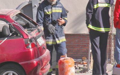 GRA Firemen Examining Butane Bottles