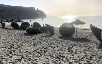ECO Vandalised Sunshades on Calahonda Beach