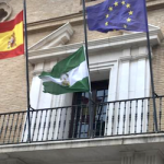 AND Andalusia Flag at Half Mast