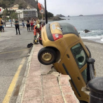 ALM Car Goes Over Cotobro Sea Wall