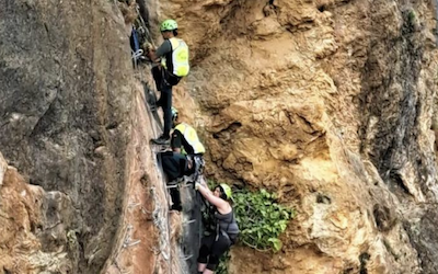 GRA Quentar Climber Rescued vía ferrata