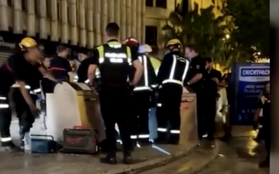 AND Drunken Tourist Rescued from Rubbish Bin