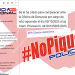 SPN Policia Nacional Warn about Spam Email