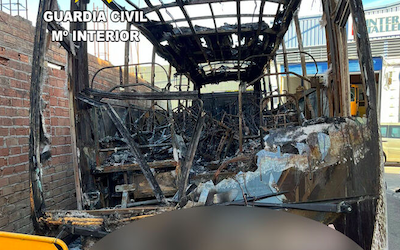 GRA C&M Armilla Bus Torched by Teen Vandals SP23