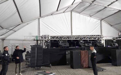 SAL Marquee tent for Fiestas Damaged 28FB24