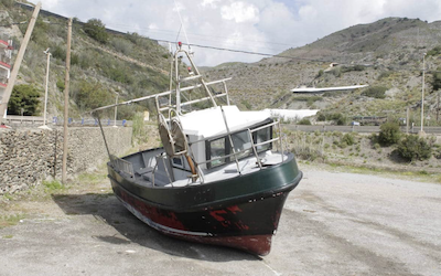 ECO Beached Algerian Fishing Boat